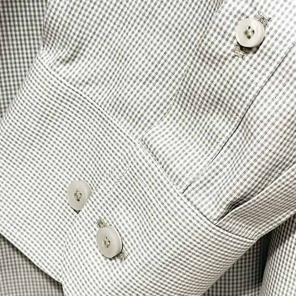 UNTUKit Gargiulo Men’s Gray Checkered Button Down Shirt‎ 100% Cotton Size XXXL - Picture 7 of 8